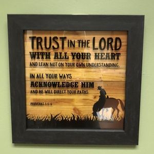 Framed horse picture